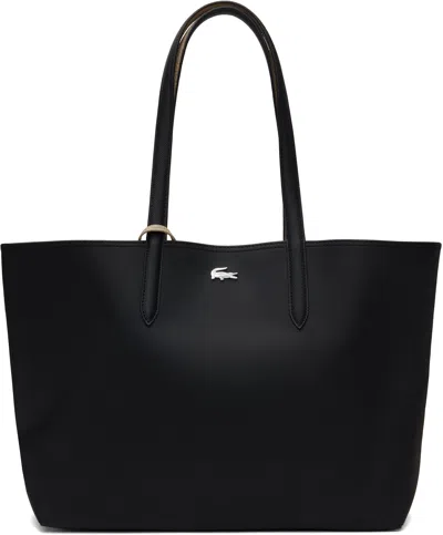 Lacoste Beige & Black Anna Reversible Tote In A91