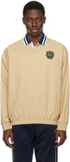 LACOSTE BEIGE LOOSE-FIT SWEATSHIRT