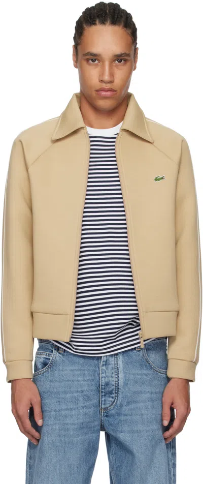 Lacoste Beige Raglan Jacket In 02s