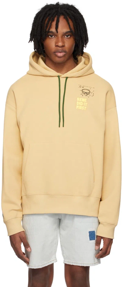 Lacoste Beige Relaxed-fit Hoodie In Croissant