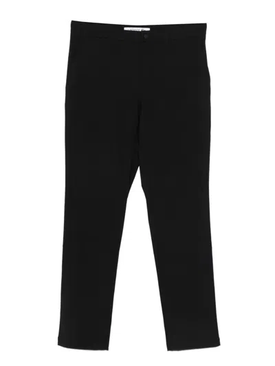 Lacoste Belt-loops Trousers In Black