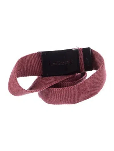 Pre-owned Lacoste Belt In Red
