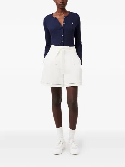 Lacoste Belted Shorts In White