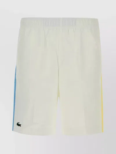 LACOSTE BERMUDA SHORTS WITH CENTRAL PLEATS AND ELASTIC WAIST
