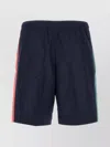 Lacoste Bermuda Shorts With Central Pleats And Side Stripes
