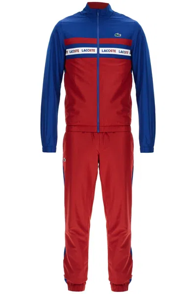 Lacoste Bicolor Sports Tracksuit In Blue