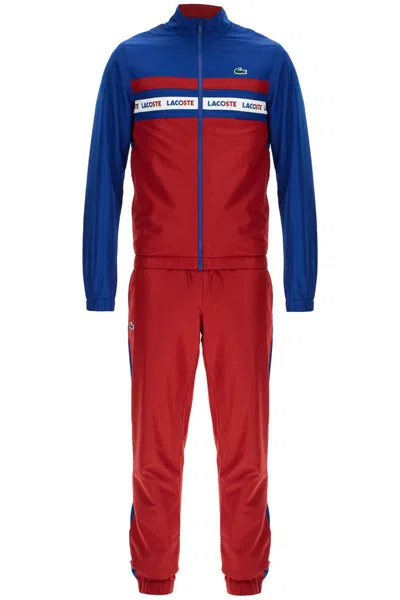Lacoste Bicolor Sports Tracksuit In Blue