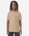 Lacoste Big Boys Cotton Petit Pique Polo Shirt In Burgundy