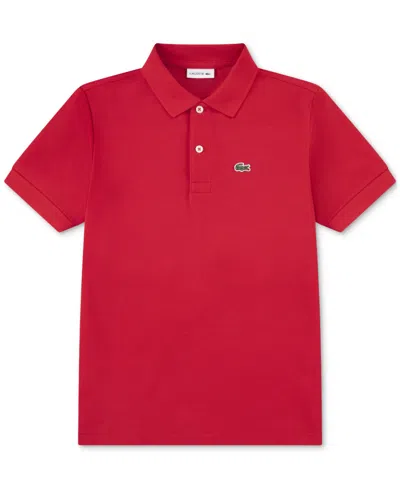 Lacoste Kids' Big Boys Cotton Petit Pique Polo Shirt In Red