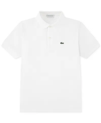 Lacoste Kids' Big Boys Cotton Petit Pique Polo Shirt In White