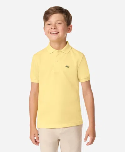 Lacoste Kids' Big Boys Cotton Petit Pique Polo Shirt In Yellow