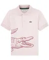 Lacoste Big Boys Cotton Petite Pique Icon Polo Shirt In Pink