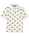 Lacoste Big Boys Mini Icon Cotton Pique Polo Shirt In White