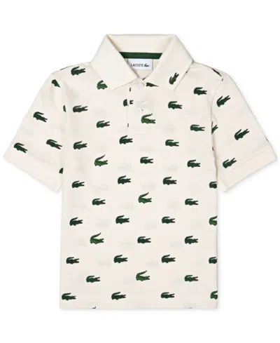 Lacoste Kids' Big Boys Mini Icon Cotton Pique Polo Shirt In White