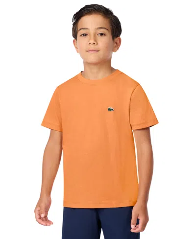 Lacoste Kids' Big Boys Short-sleeve Cotton Core T-shirt In Orange