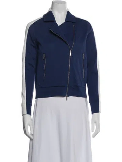 Pre-owned Lacoste Biker Jacket In Blue