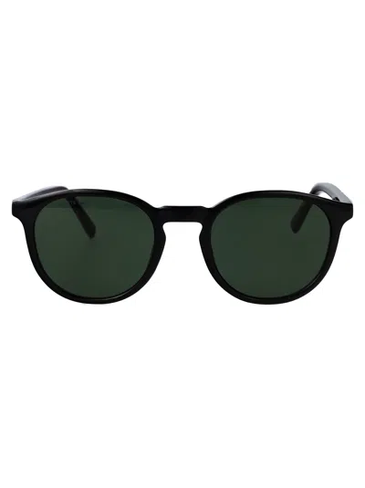Lacoste Black Acetate Sunglasses In Green