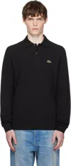 Lacoste Black Piqué Polo Shirt In Black