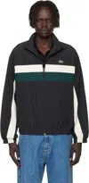 Lacoste Black Color Block Track Jacket In Multi