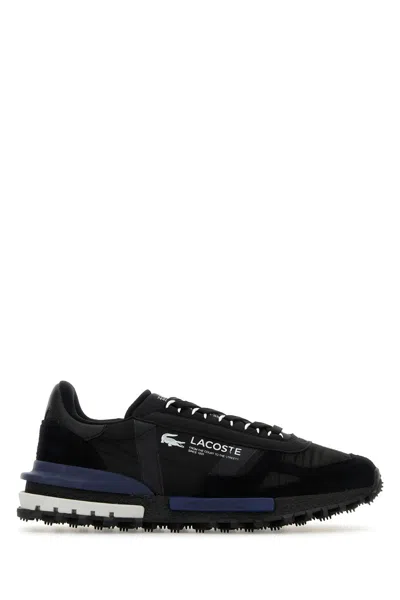 Lacoste Black Fabric And Suede Elite Active Sneakers