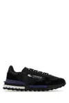 Lacoste Black Fabric And Suede Elite Active Sneakers In Black
