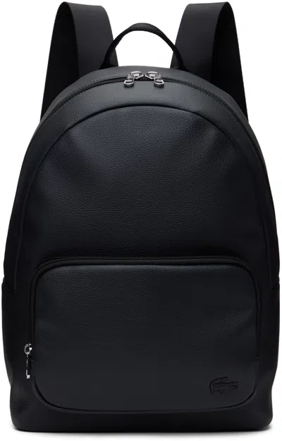 Lacoste Black Faux-leather Backpack
