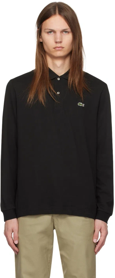 Lacoste Black L.12.12 Long Sleeve Polo In 031