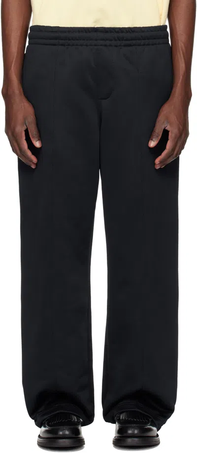 Lacoste Black Loose Fit Fleece Sweatpants