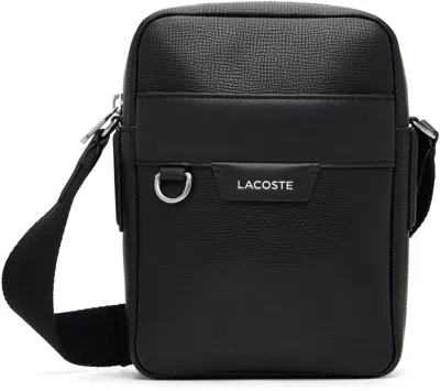 Lacoste Black Ossian Leather Satchel Bag