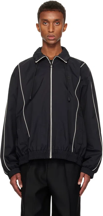 Lacoste Black Oversize Track Jacket In 031
