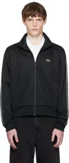 Lacoste Men's Paris Piquã© Zip-up Track Jacket - 4xl - 9 In Black