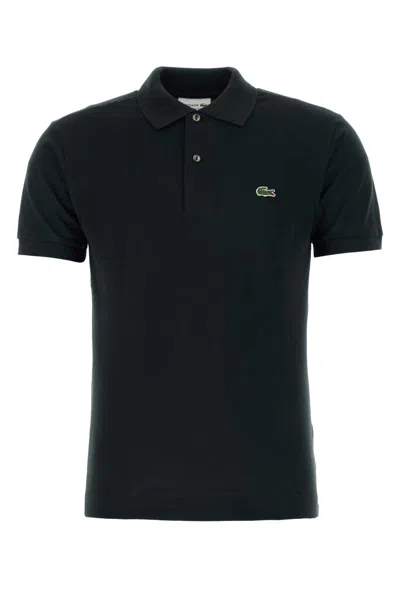 Lacoste Black Piquet Polo Shirt In 031