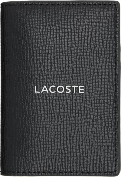 Lacoste Black Pocket Organizer Card Holder