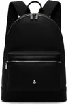 Lacoste Black Poly Canvas Backpack In Gray