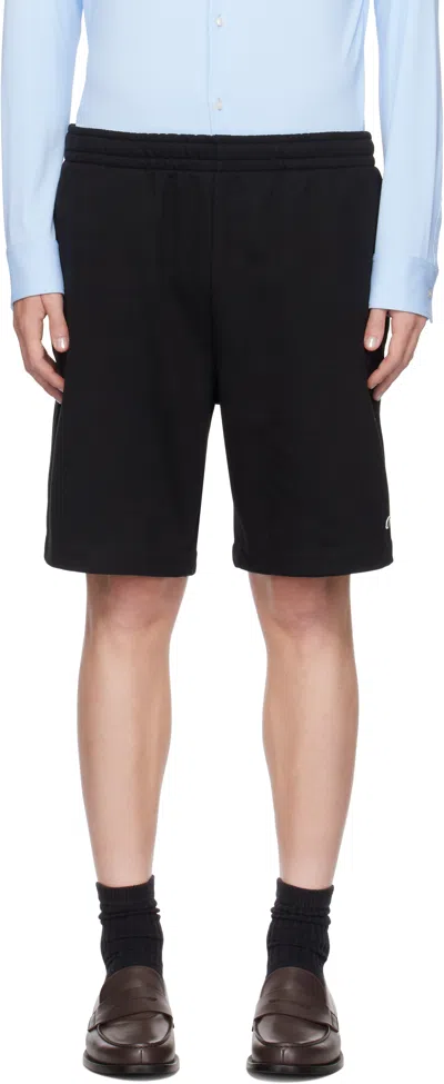 Lacoste Black Regular Fit Fleece Shorts