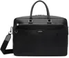 Lacoste Black Slim Computer Bag In Black