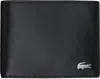 Lacoste Black Small Fitzgerald Leather Wallet In Black