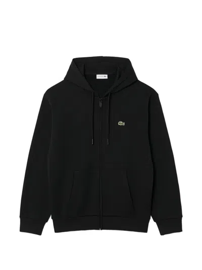 Lacoste Black Zip-up Hoodie