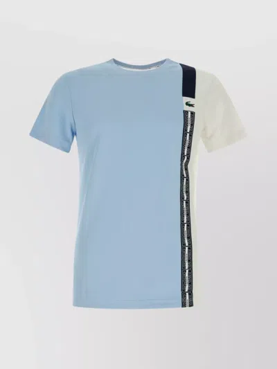 Lacoste Block Design Crew Neck Short Sleeve T-shirt In Lvi