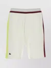 Lacoste Block Design Elastic Waistband Shorts In Neutral