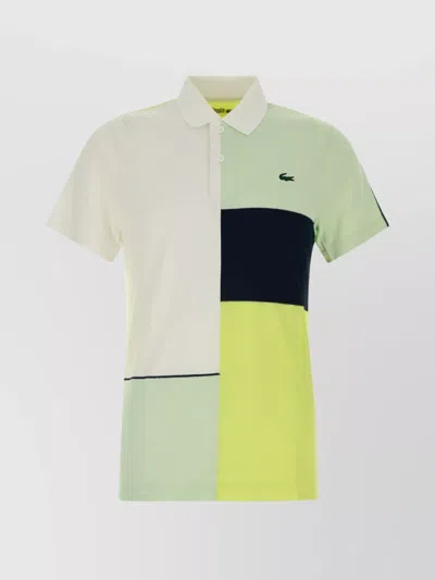 Lacoste Block Design Polo Shirt In Green