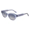 Lacoste Blue Gradient Oval Ladies Sunglasses L6024s 400 52 In Blue
