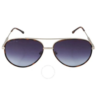Lacoste Blue Gradient Pilot Unisex Sunglasses L247s 050 59 In Blue / Grey