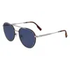 Lacoste Blue Pilot Men's Sunglasses L258s 045 53 In Silver