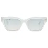 Lacoste Blue Rectangular Ladies Sunglasses L6002s 970 53 In White