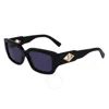 Lacoste Blue Rectangular Ladies Sunglasses L6021s 001 55