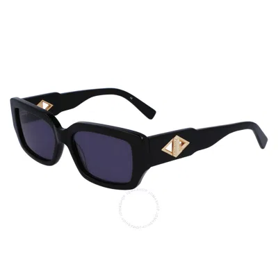 Lacoste Blue Rectangular Ladies Sunglasses L6021s 001 55 In Black