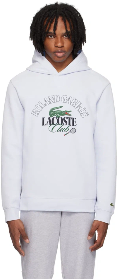 Lacoste Blue Roland Garros Edition Hoodie In Phoenix Blue