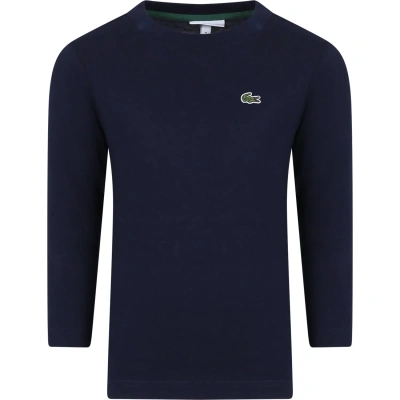 Lacoste Kids' Blue T-shirt For Boy With Crocodile