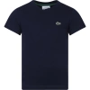 LACOSTE BLUE T-SHIRT FOR BOY WITH CROCODILE